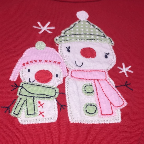 Baby Gap Infant Girls Snowman Shirt Size 18-24M - Picture 2 of 7